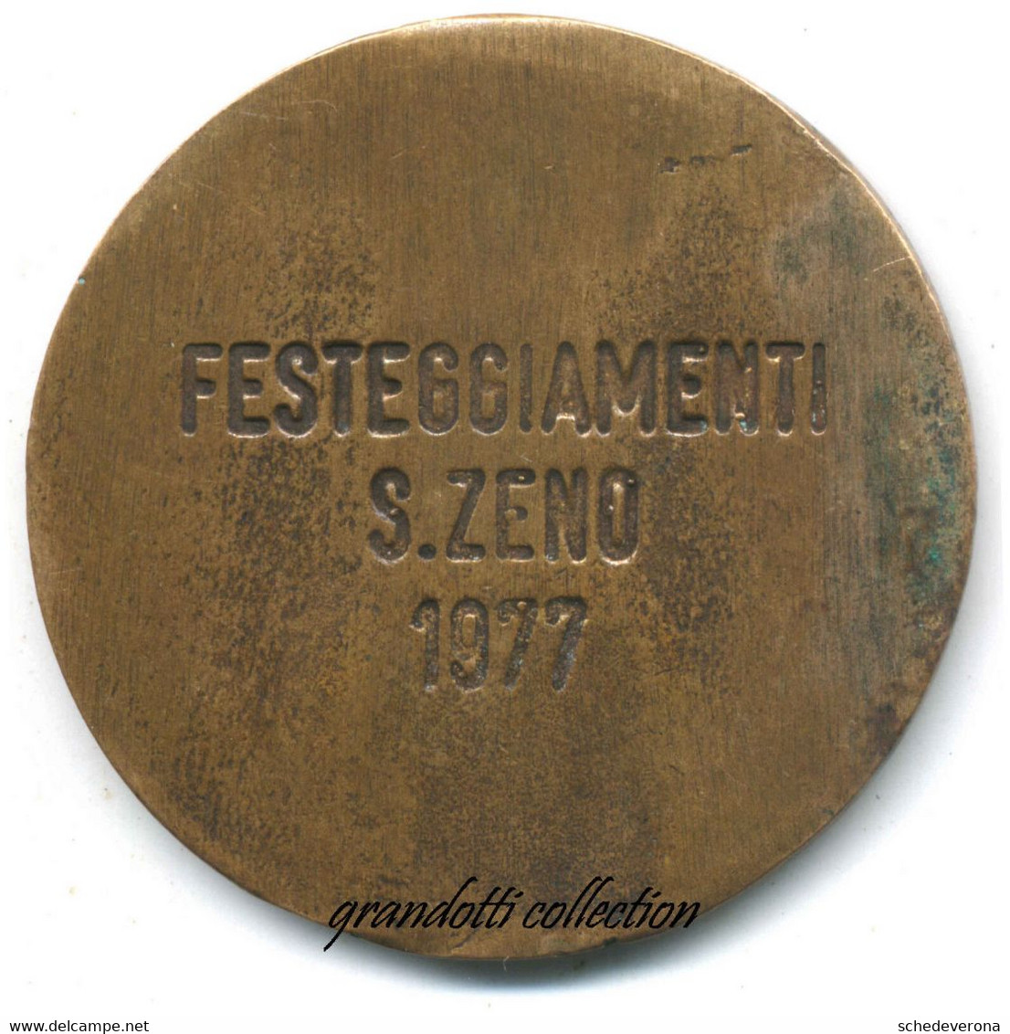 FESTEGGIAMENTI SAN ZENO 1977 PATRONO VERONA MEDAGLIA FUSA - Professionali/Di Società