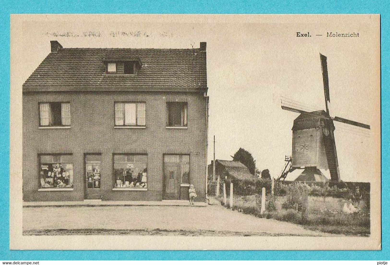 * Hechtel Eksel - Exel (Limburg) * (Uitg Huis Bleyen - E. Beernaert) Molenzicht, Moulin, Mill, Muhle, Molen, Unique, TOP - Hechtel-Eksel