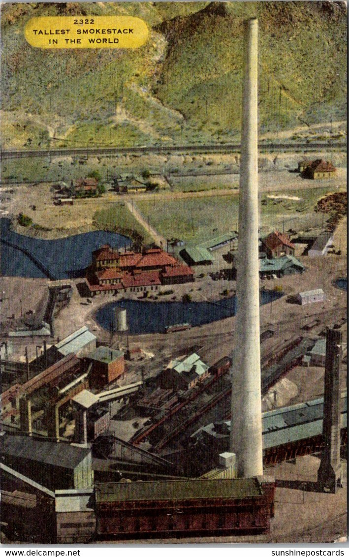 Texas El Paso Customs Smelter Tallest Smokestack In The World - El Paso