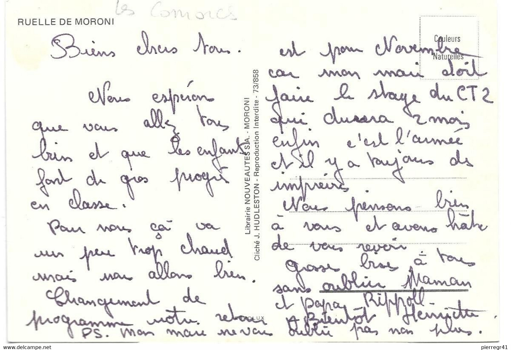 CPA-1965-GD COMORE-RUELLE MORONI-Edit Nouveautés-TBE - Comorre