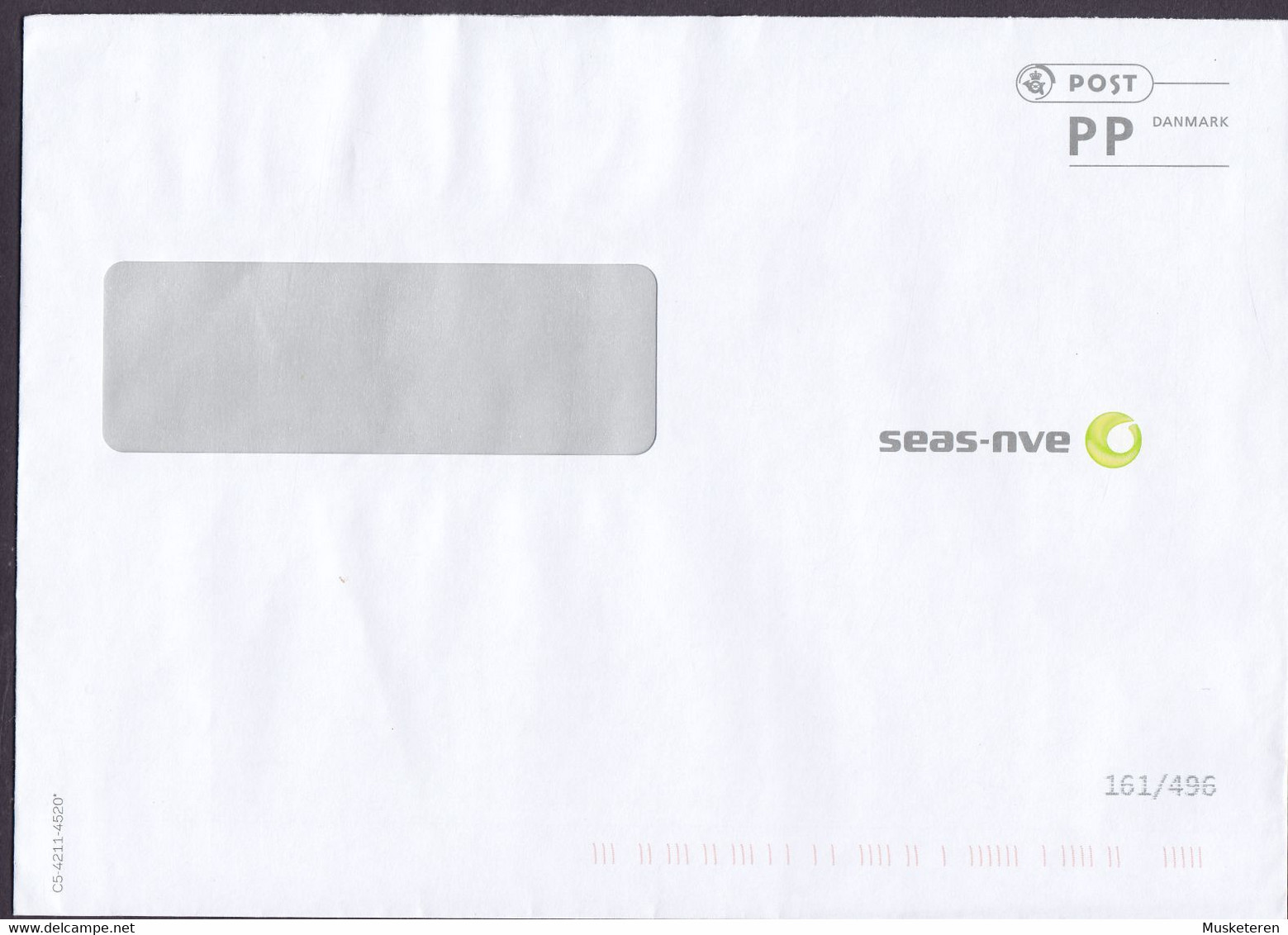 Denmark SEAS - NVE POST PP Prepaid Postage Cover Brief Lettre - Macchine Per Obliterare (EMA)