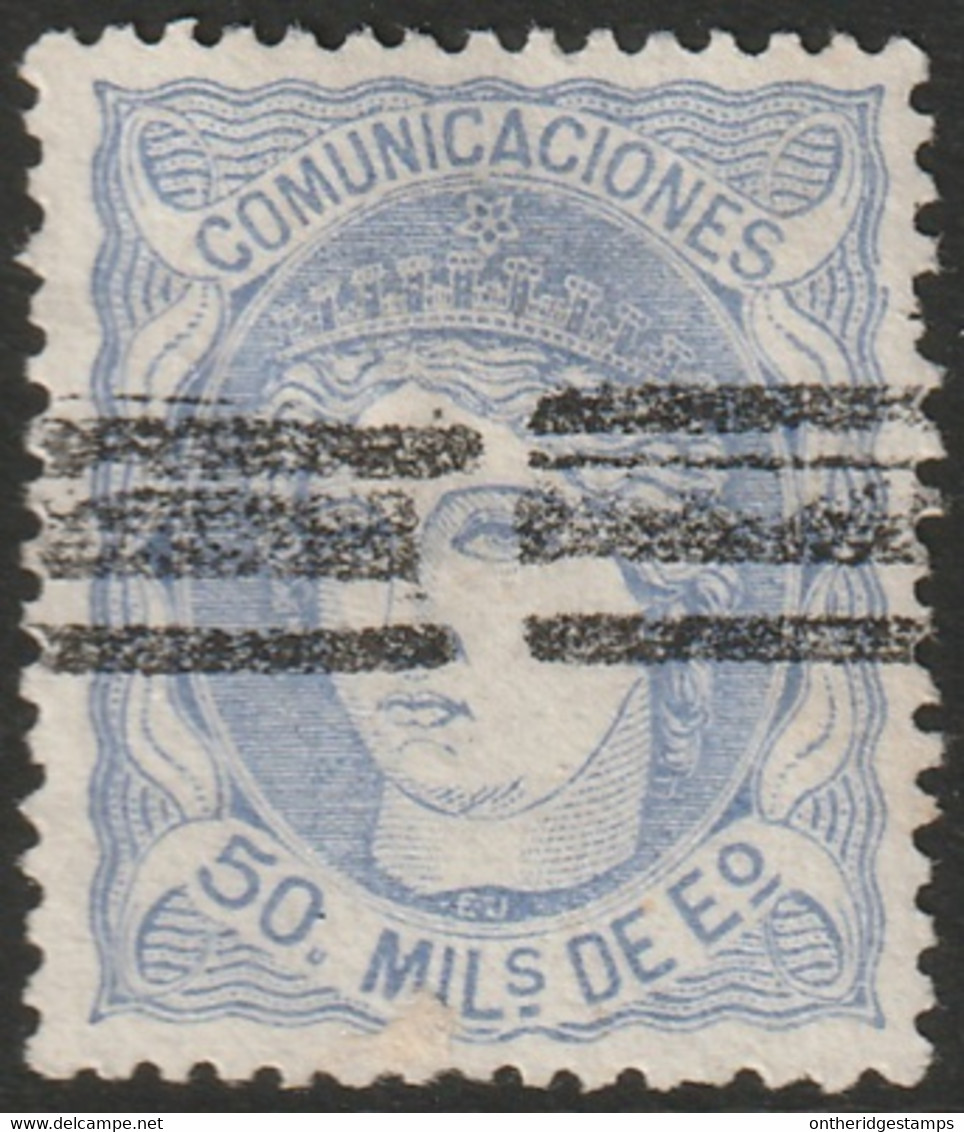 Spain 1870 Sc 166 Espana Ed 107 Used Bar Cancel - Usados