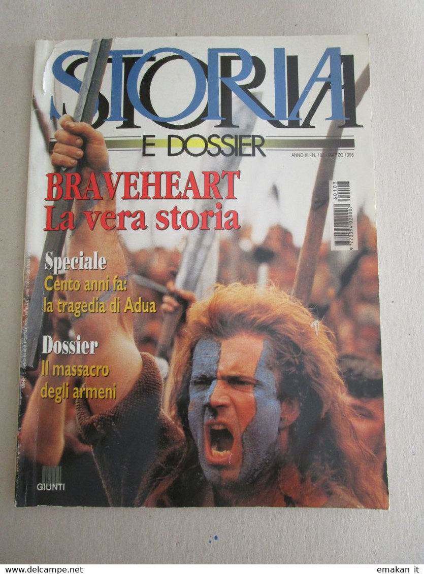 # STORIA E DOSSIER N 103 / 1996 BRAVEHEART / ADUA / ARMENI / TURCHIA / LIVINGSTONE - First Editions