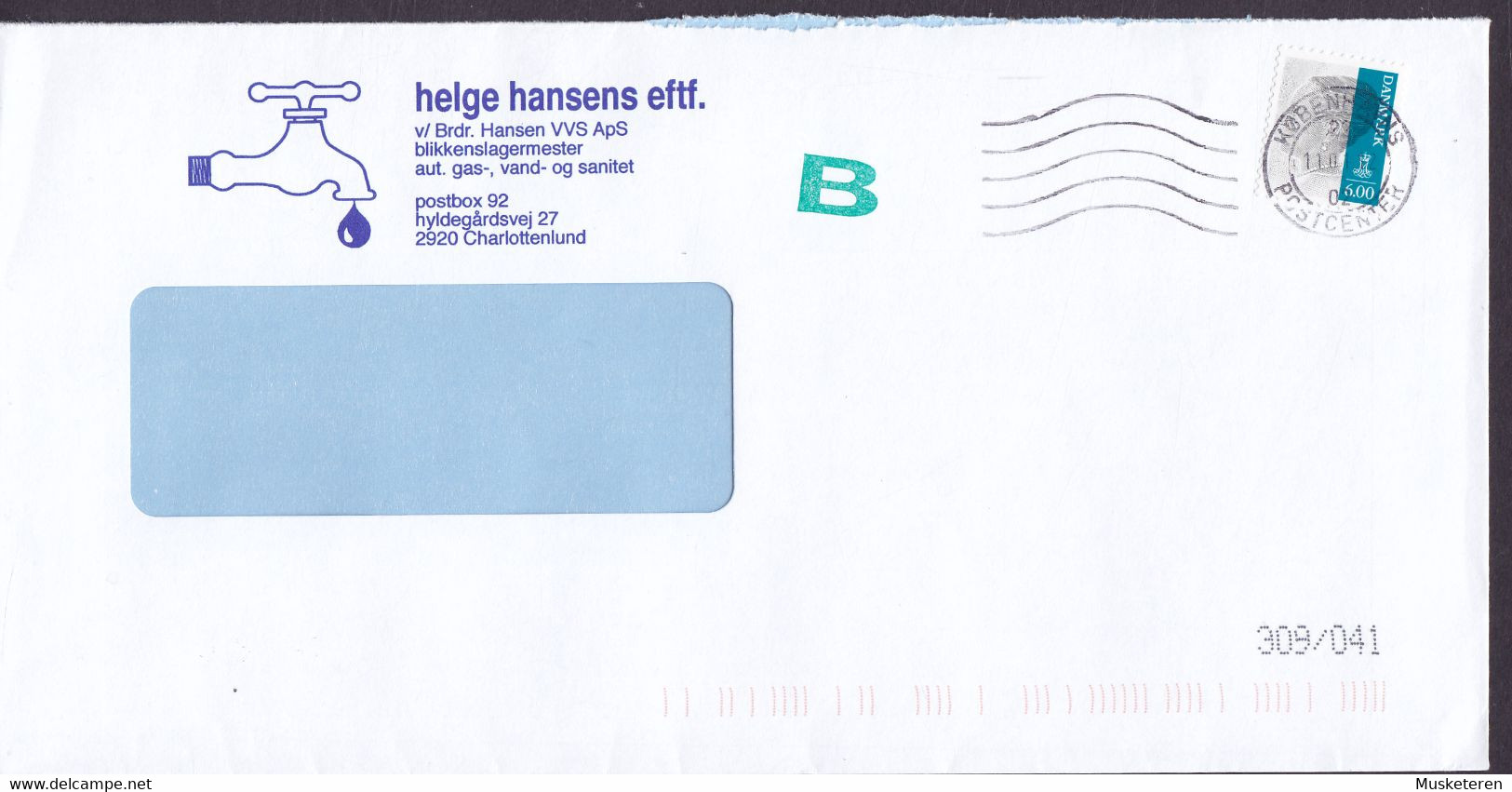 Denmark B-Economique HELGE HANSENS Eftf. Hyldegårdsvej CHARLOTTENLUND, KØBENHAVNS POSTCENTER 2012 Cover Brief Lettre - Covers & Documents