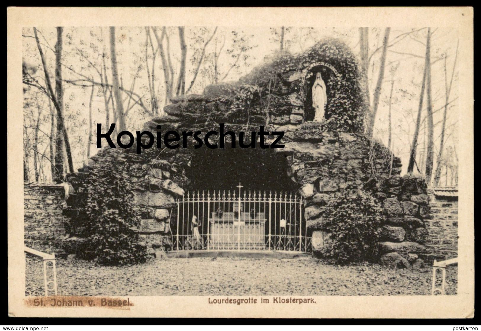 ALTE POSTKARTE KLOSTER ST. JOHANN VON BASSEL LOURDESGROTTE SAINT JEAN DE BASSEL BEI FÉNÉTRANGE Ansichtskarte Cpa AK - Fénétrange