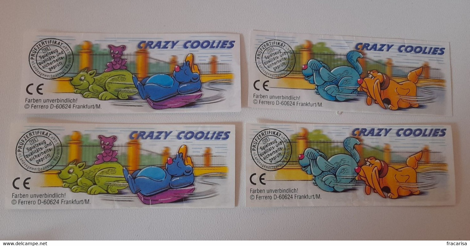 KINDER SURPRISE 2002 Deutch :         4 BPZ  Série " Crazy Coolies " - Instructions