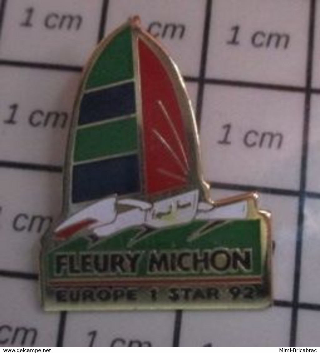 414b Pin's Pins / Beau Et Rare / SPORTS / VOILE VOILIER COURSE OCEANIQUE FLEURY MICHON EUROPE N°1 STAR 92 - Sailing, Yachting