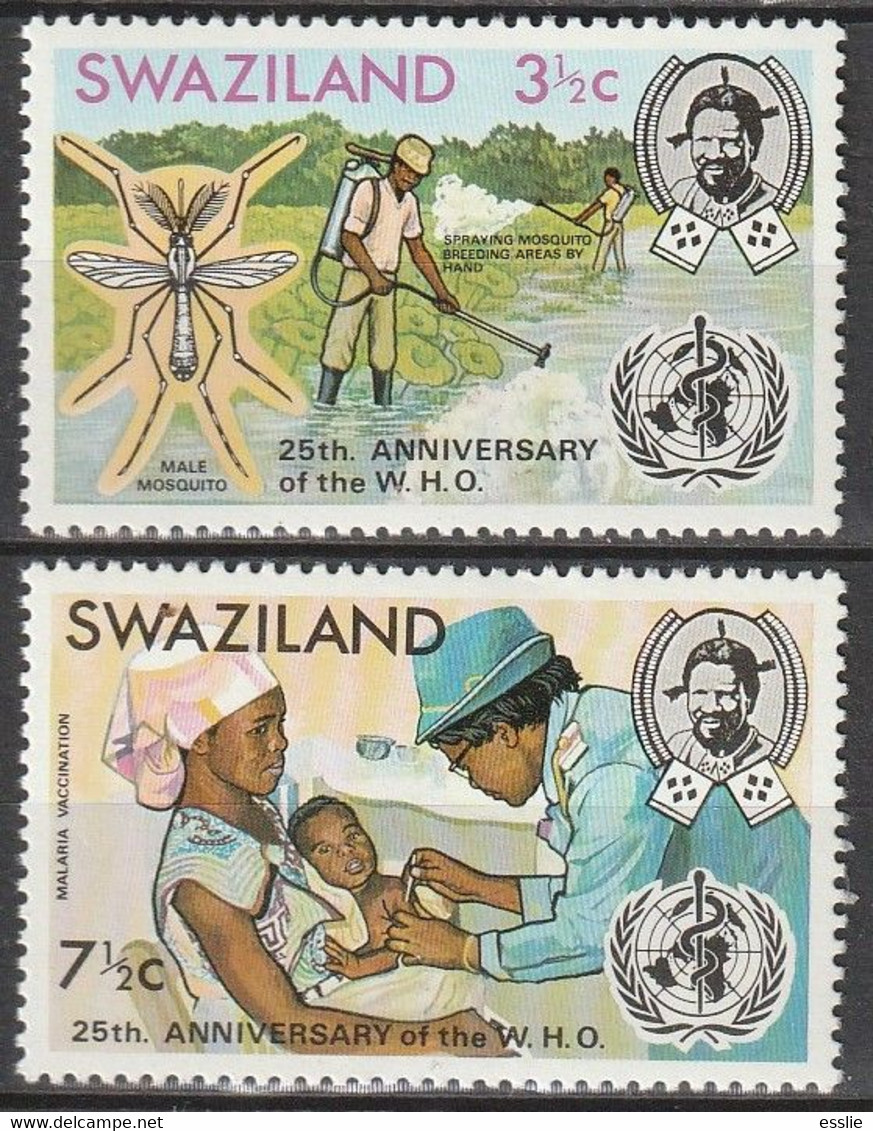 Swaziland - 1973 - World Health Organisation WHO Malaria Mosquito - WHO