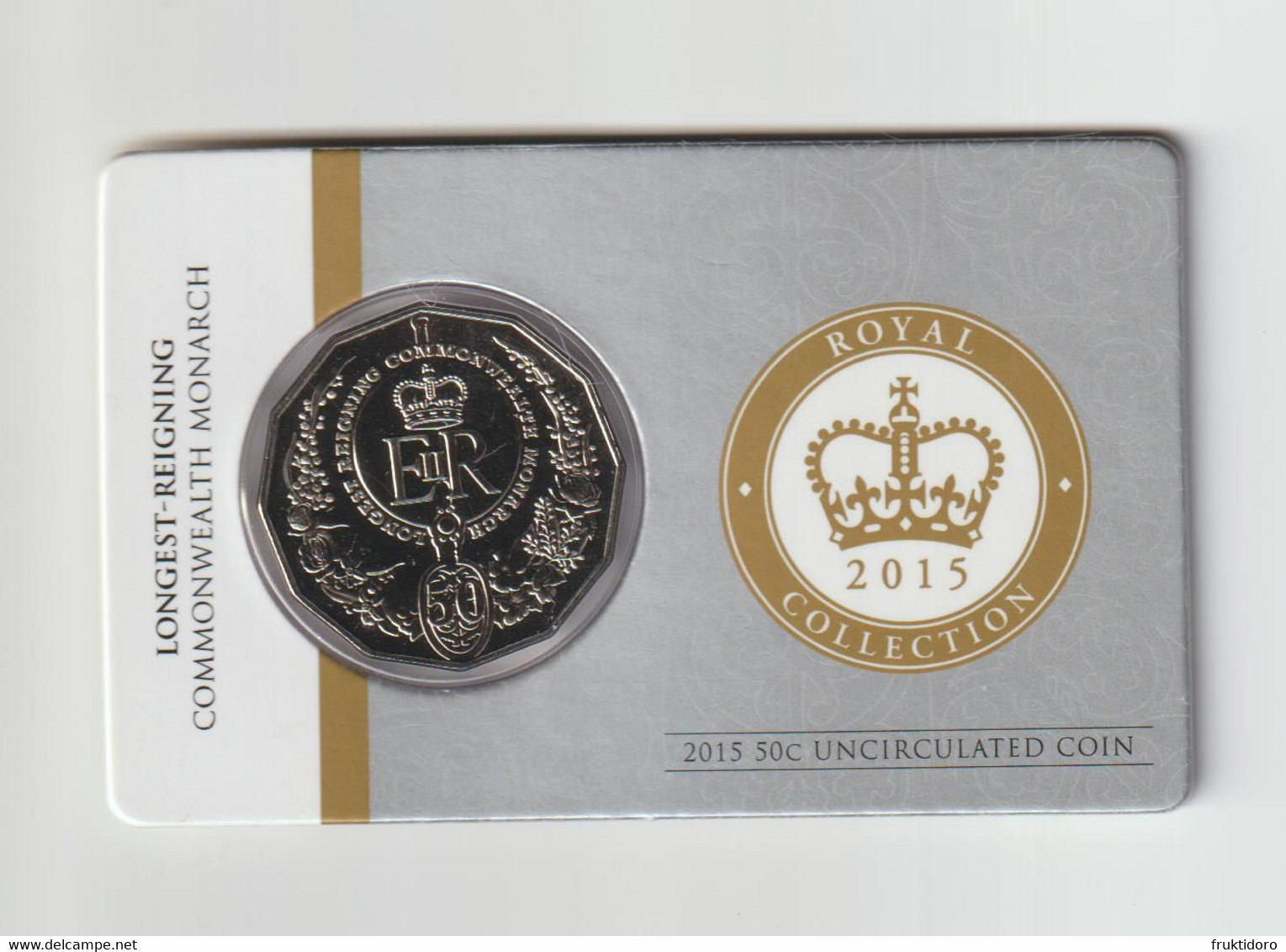 Australia 2015 Queen Elizabeth II - The Longest Reigning Monarch - Uncirculated - Coin Card - 50 Cents