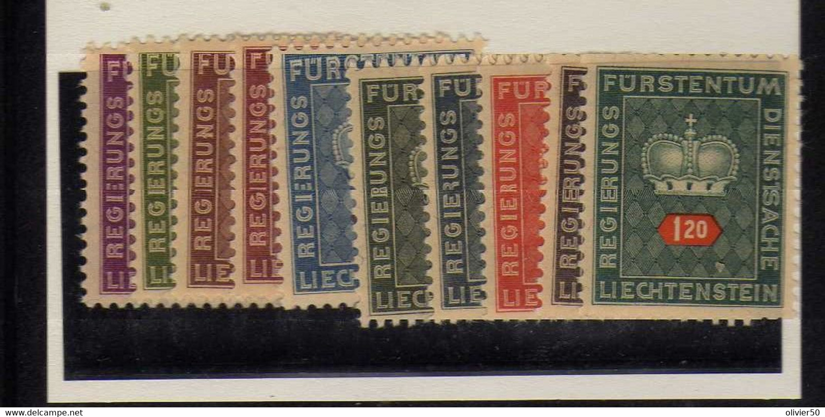 Liechtenstein -  (1950) -  . Timbres De Service  - Neufs** - MNH  - Zu 36-45X - Official