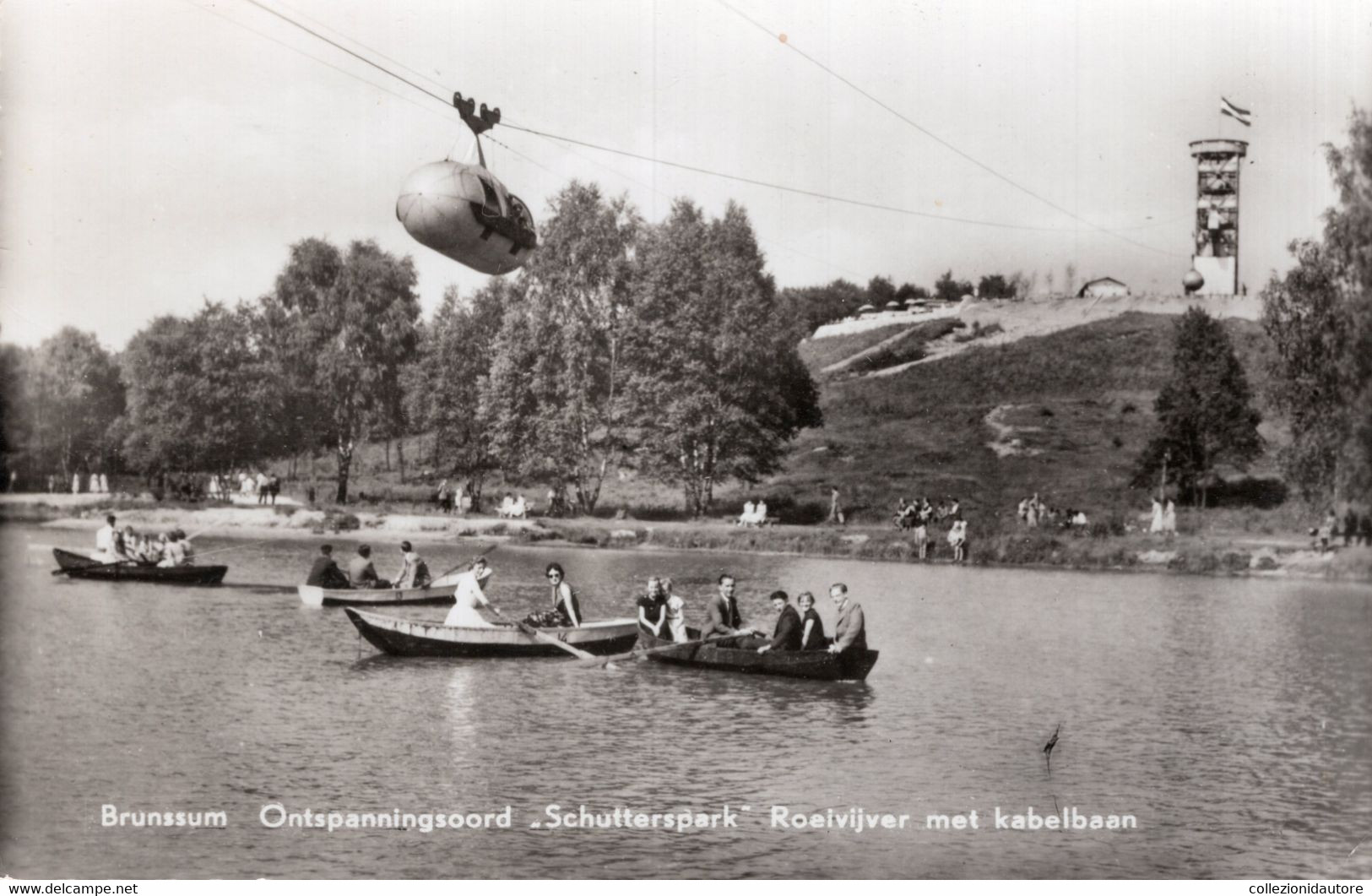 BRUNSSUM - ONTSPANNINGSOORD - SCHUTTERSPARK - ROEIVIJVER MET KABELBAAN - CARTOLINA FP NUOVA - Brunssum