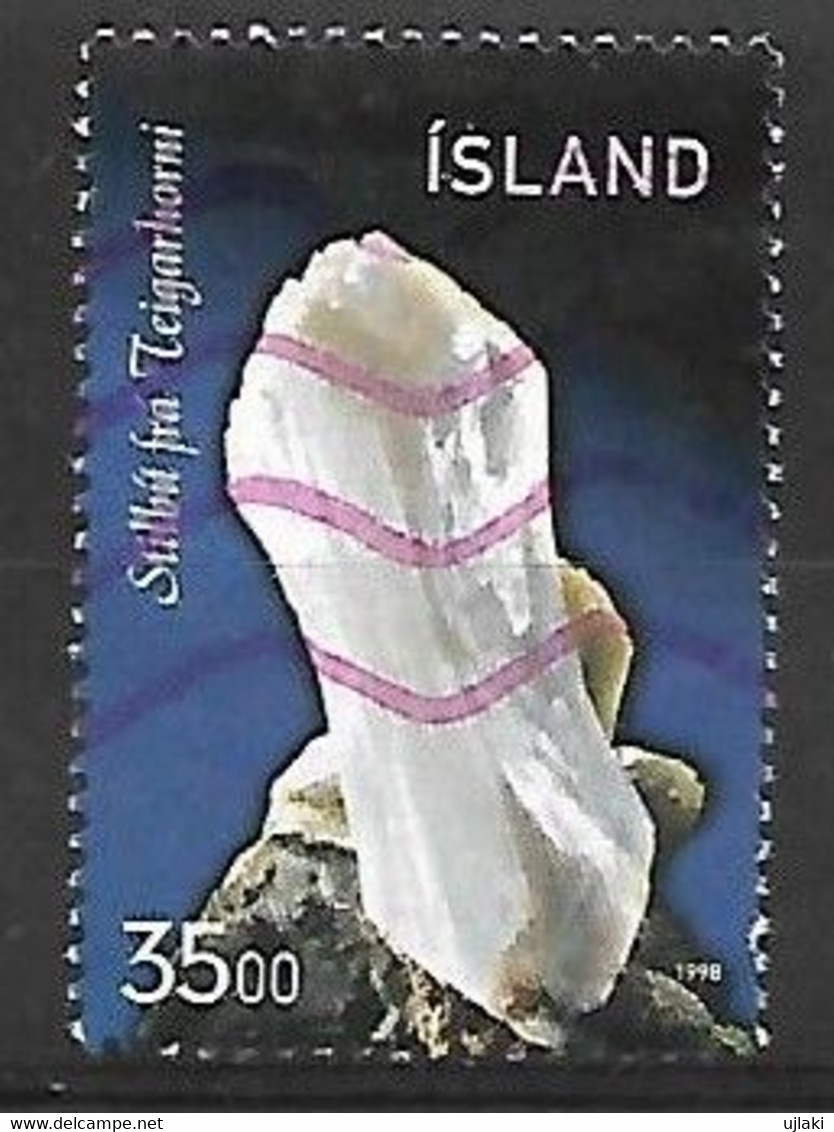 ISLANDE:  Mineraux(1):Skilbite   N°846  Année:1998 - Oblitérés