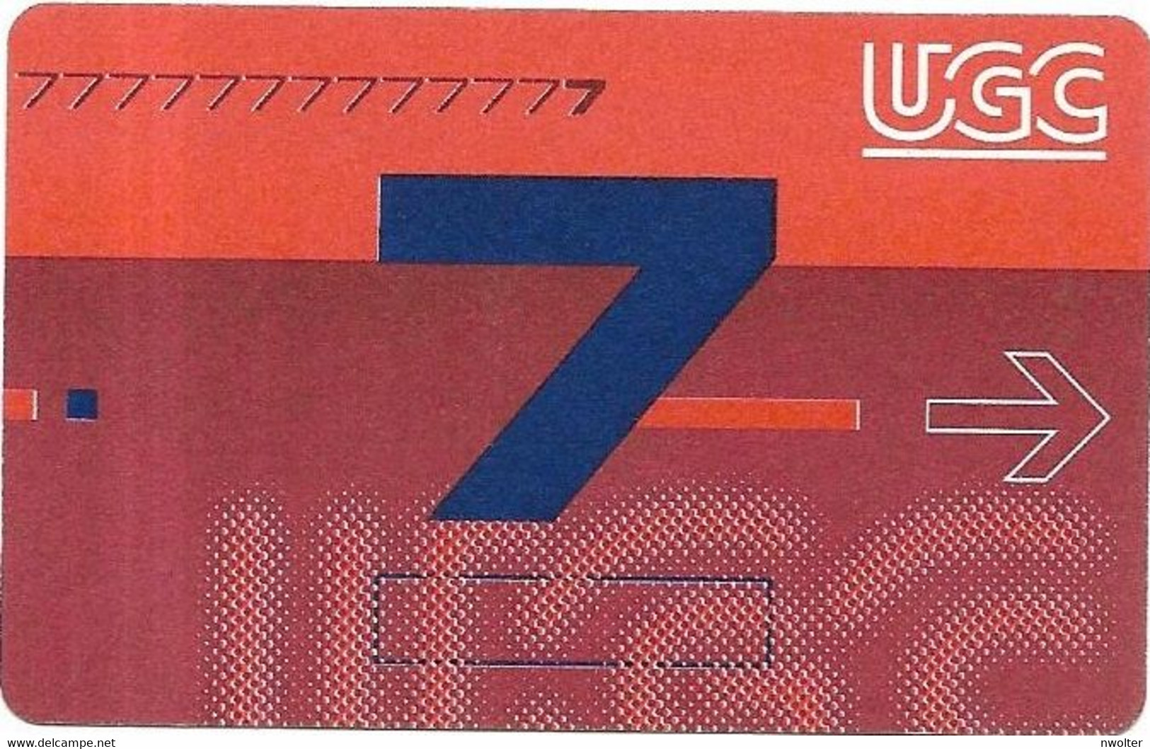 @+ Carte Cinema UGC : 7 Jours Rouge - 2004 - Verso S Fin - France - Movie Cards