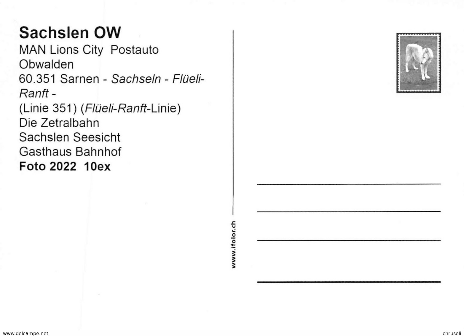 Sachseln  Postauto  4 Bild   H Limitierte Auflage! - Sachseln