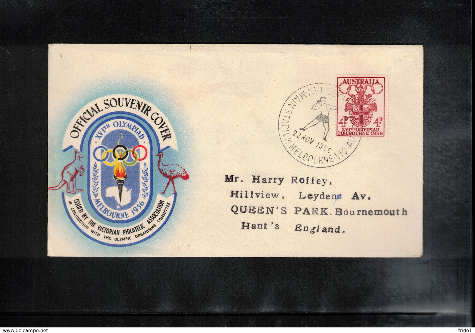 Australia 1956 Olympic Games Melbourne - Main Stadium Athletics Interesting Cover - Ete 1956: Melbourne