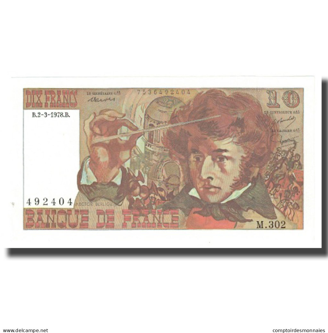 France, 10 Francs, Berlioz, 1978, P. A.Strohl-G.Bouchet-J.J.Tronche, 1978-03-02 - 10 F 1972-1978 ''Berlioz''