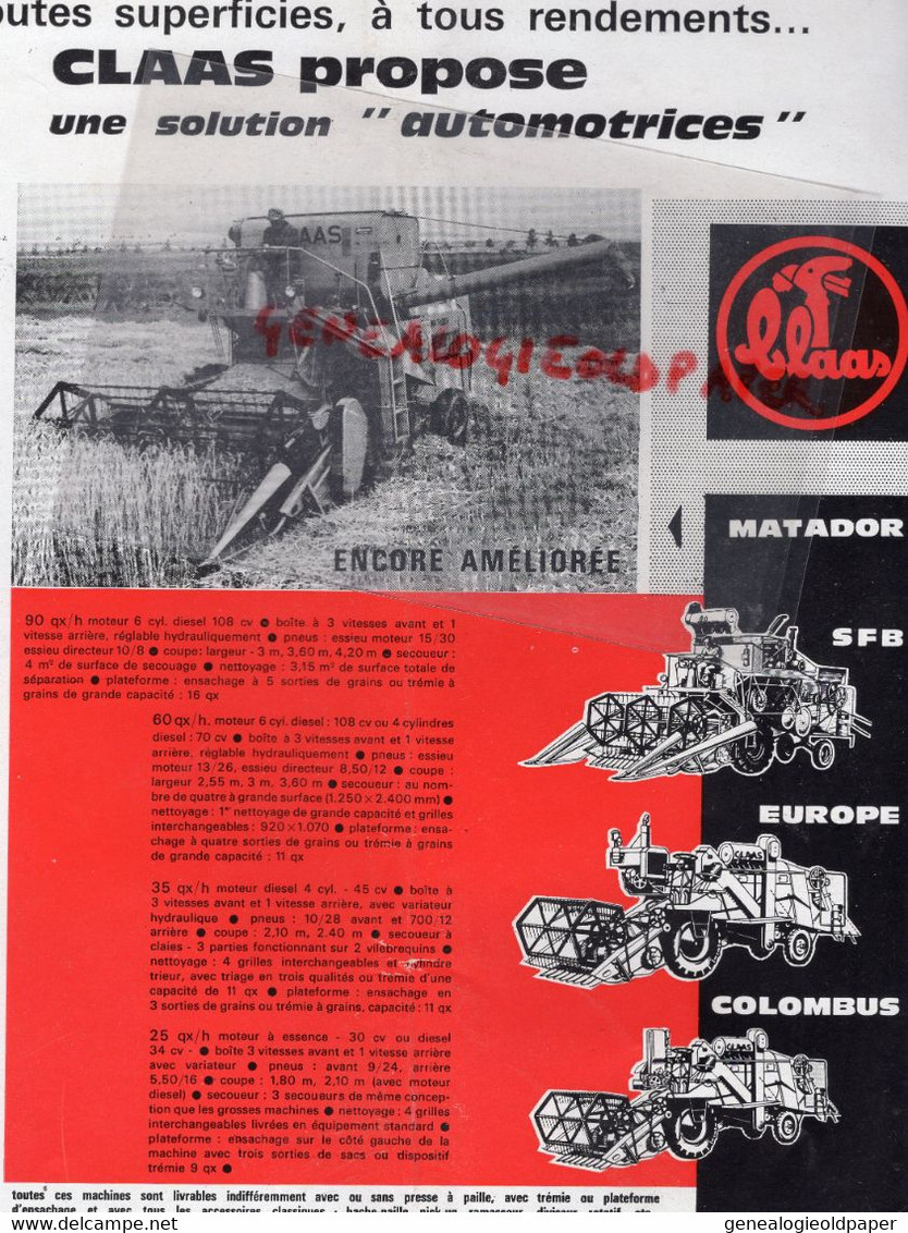 75- PARIS-REVUE MOTORISATION AGRICOLE-1962-AGRICULTURE-BRIGGS STRATTON-TRACTEUR FAUCHEUX-UNIMOG-FIAM ST AMAND-OMIA - Landwirtschaft