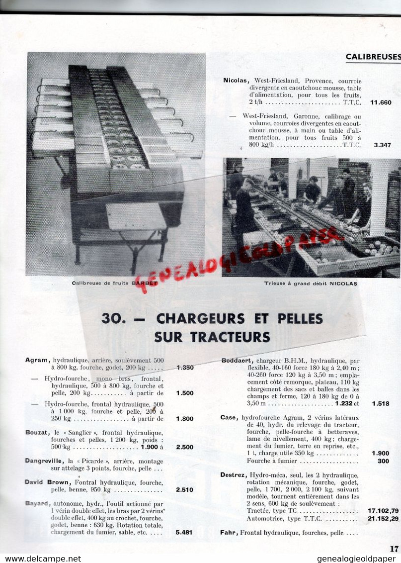 75- PARIS-REVUE MOTORISATION AGRICOLE-1962-AGRICULTURE-BRIGGS STRATTON-TRACTEUR FAUCHEUX-UNIMOG-FIAM ST AMAND-OMIA