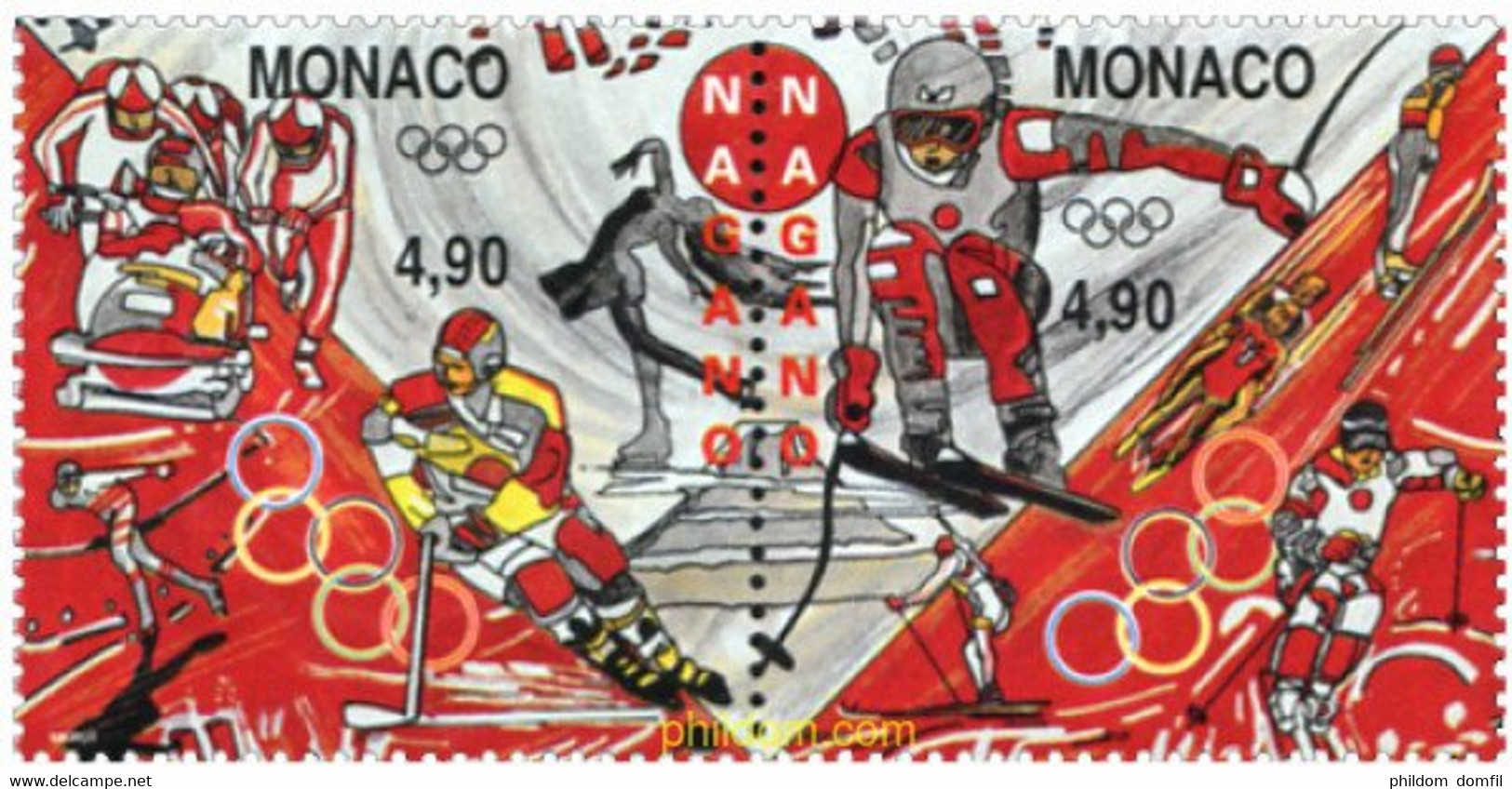 5189 MNH MONACO 1997 18 JUEGOS OLIMPICOS DE INVIERNO NAGANO 1998 - Winter 1998: Nagano