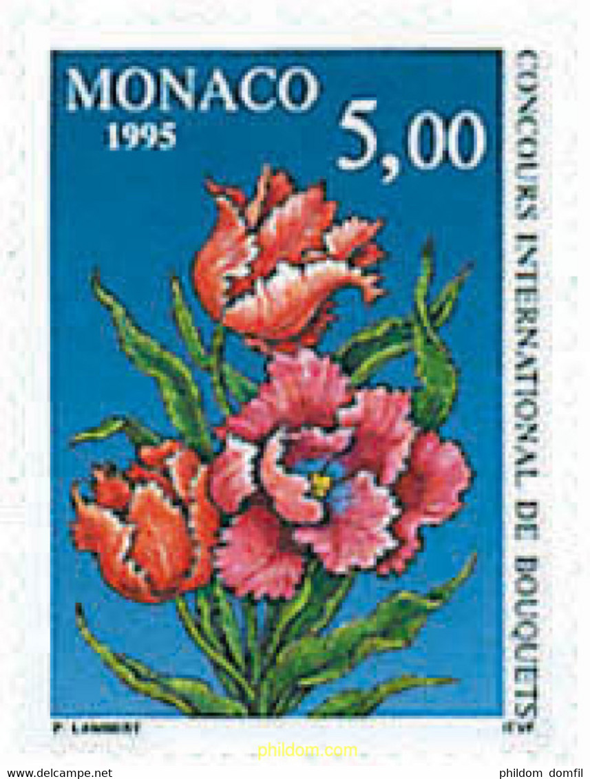 97040 MNH MONACO 1995 28 CONCURSO INTERNACIONAL DE RAMOS DE FLORES - Autres & Non Classés