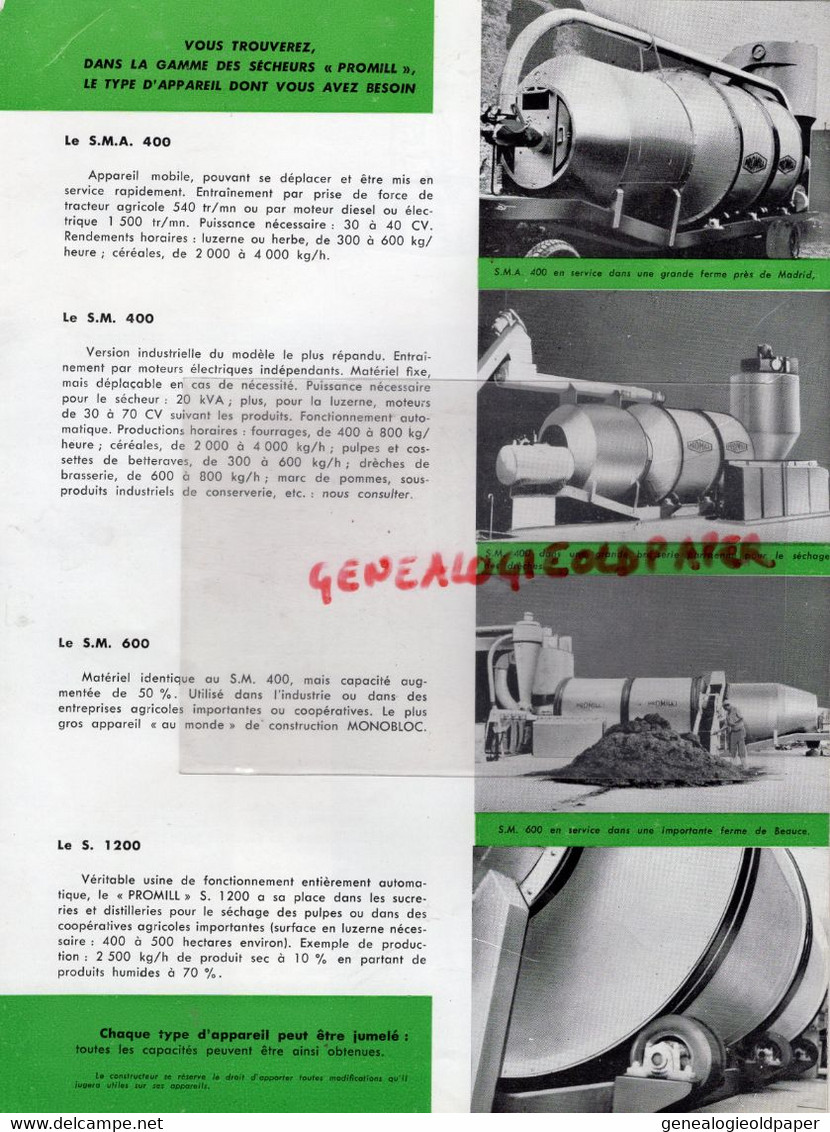 27- IVRY LA BATAILLE-RARE CATALOGUE PROMILL- SECHEUR S.M. 400-600- AGRICULTURE-MACHINE AGRICOLE TRACTEUR - Landbouw