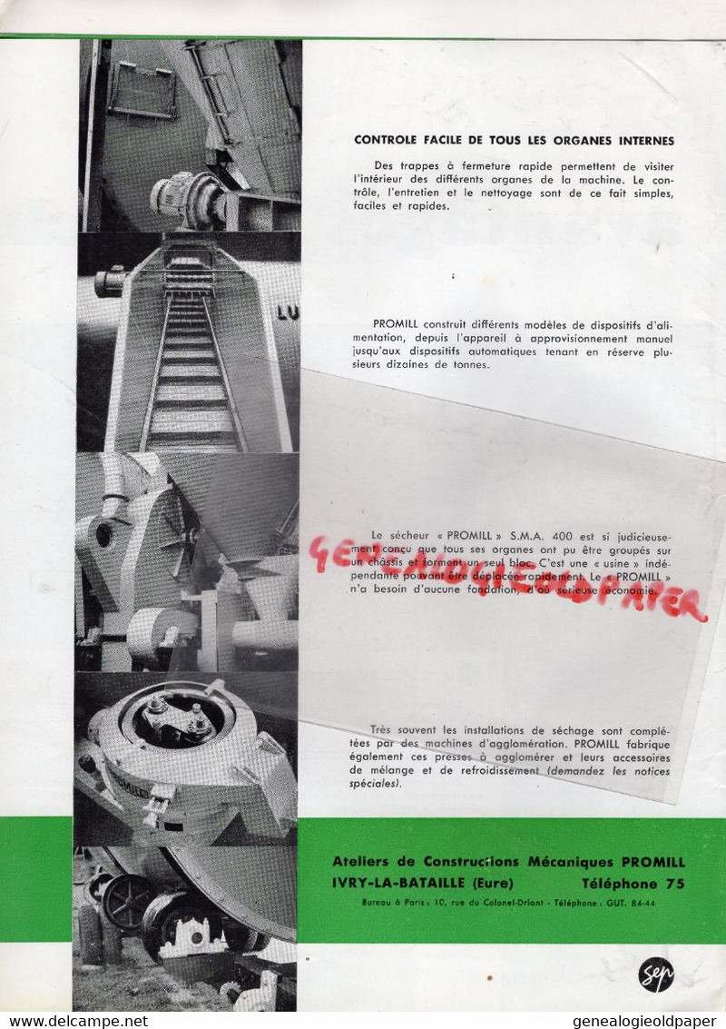 27- IVRY LA BATAILLE-RARE CATALOGUE PROMILL- SECHEUR S.M. 400-600- AGRICULTURE-MACHINE AGRICOLE TRACTEUR - Landbouw