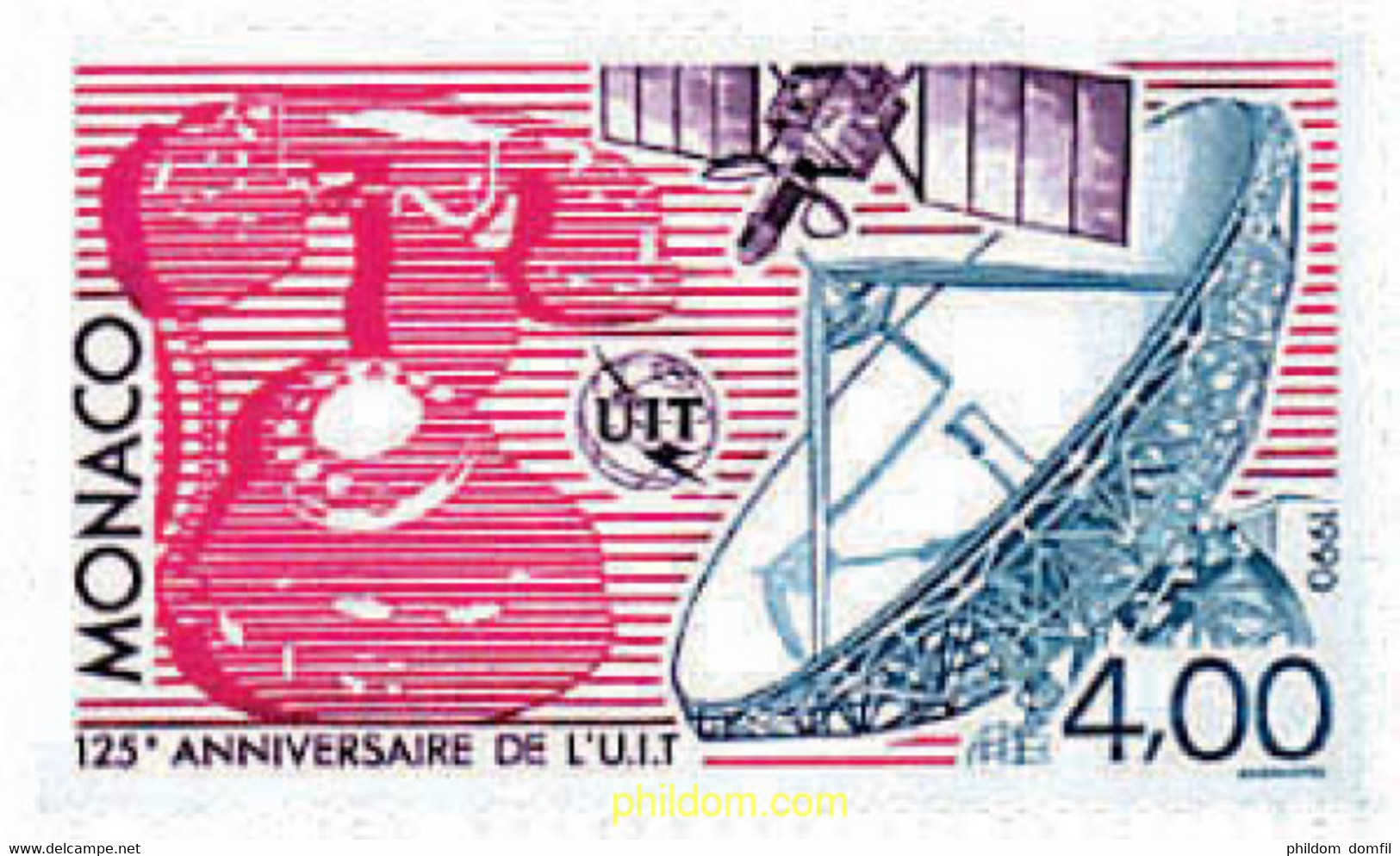 67799 MNH MONACO 1990 125 ANIVERSARIO DE LA UNION INTERNACIONAL DE LAS TELECOMUNICACIONES - Sonstige & Ohne Zuordnung