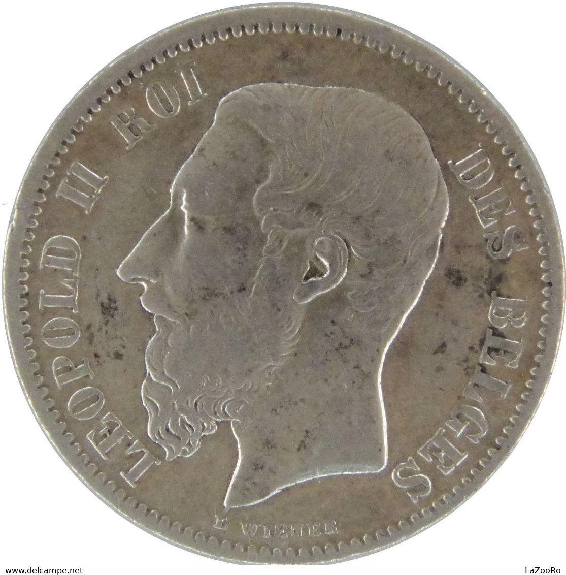 LaZooRo: Belgium 50 Centimes 1886 XF - Silver - 50 Cents