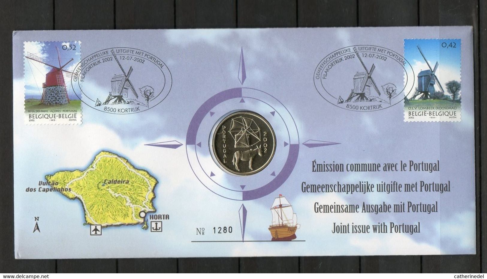 Année 2002 : 3091-3092 - Numisletter : Emission Commune Avec Le Portugal - Numisletters