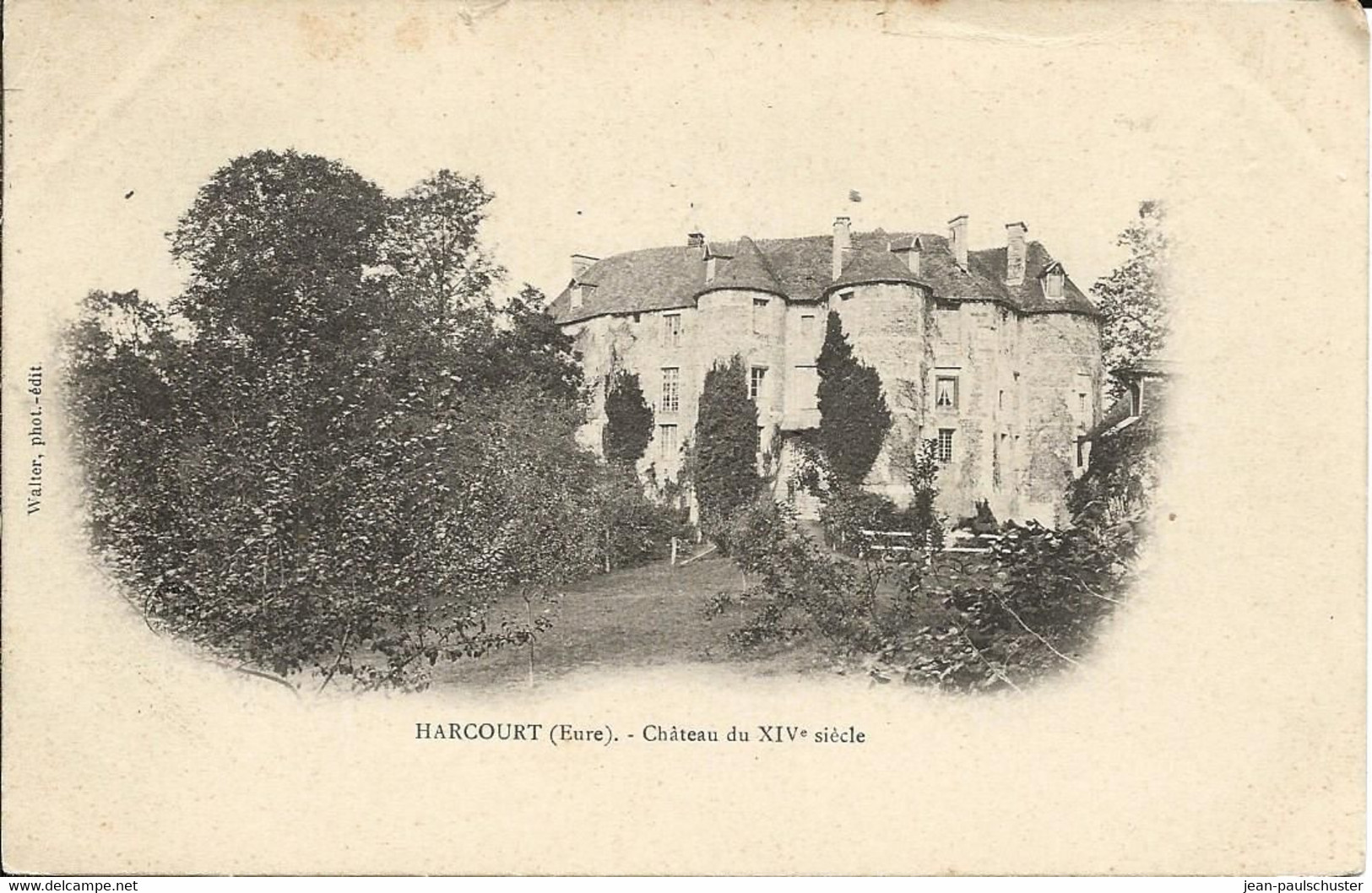 27  - HARCOURT  CHÂTEAU DU XIV E SIECLE ** CPA PRECURSEUR ** - Harcourt