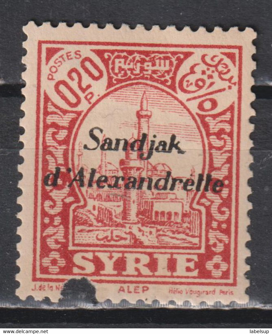 Timbre Neuf* Sandjak D'Alexandrette Hatay De 1938 N°2 MH - 1934-39 Sandjak D'Alexandrette & Hatay