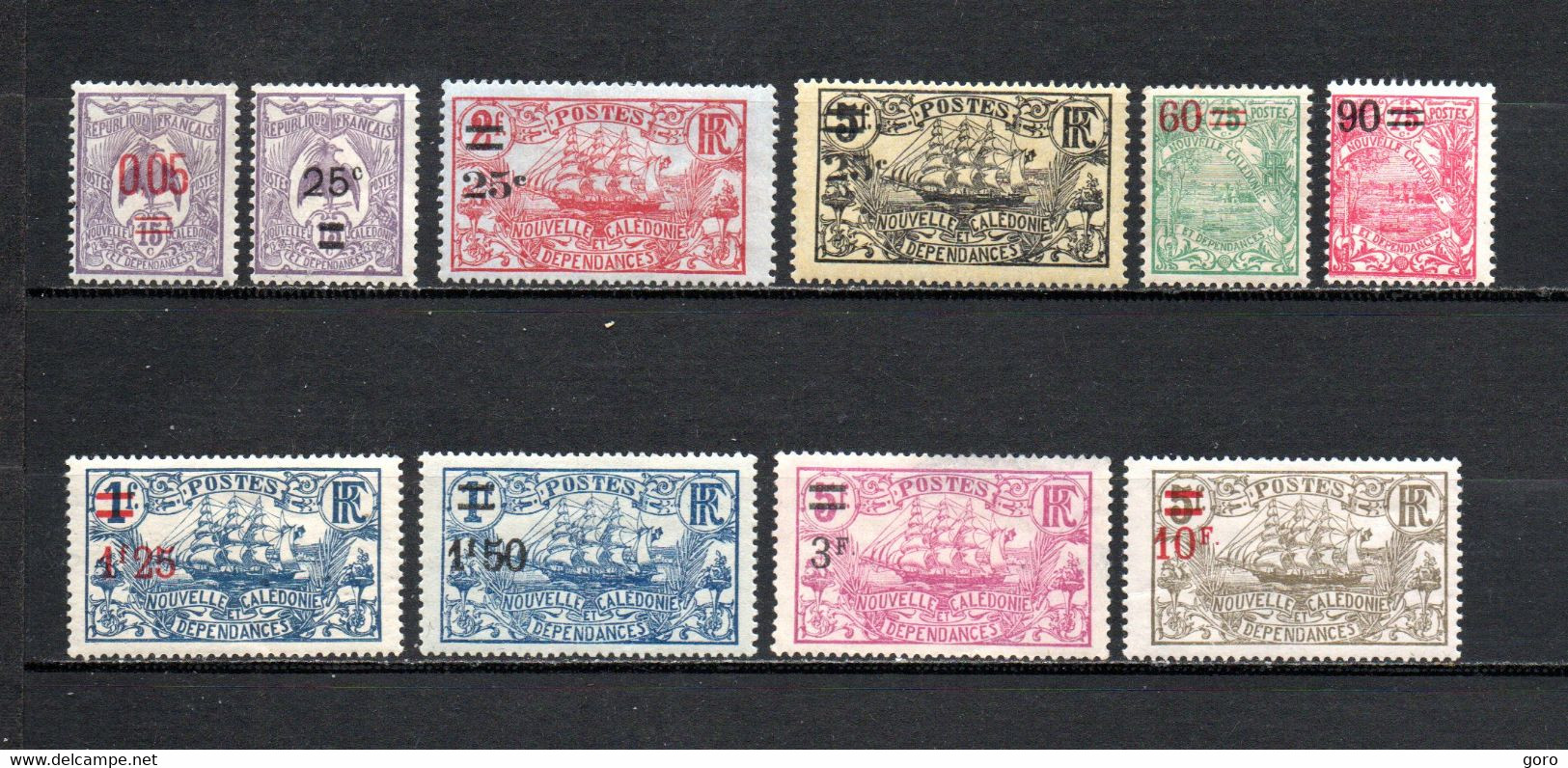 Nueva Caledonia   1924-27  .-  Y&T  Nº   126/130-133/137 - Used Stamps