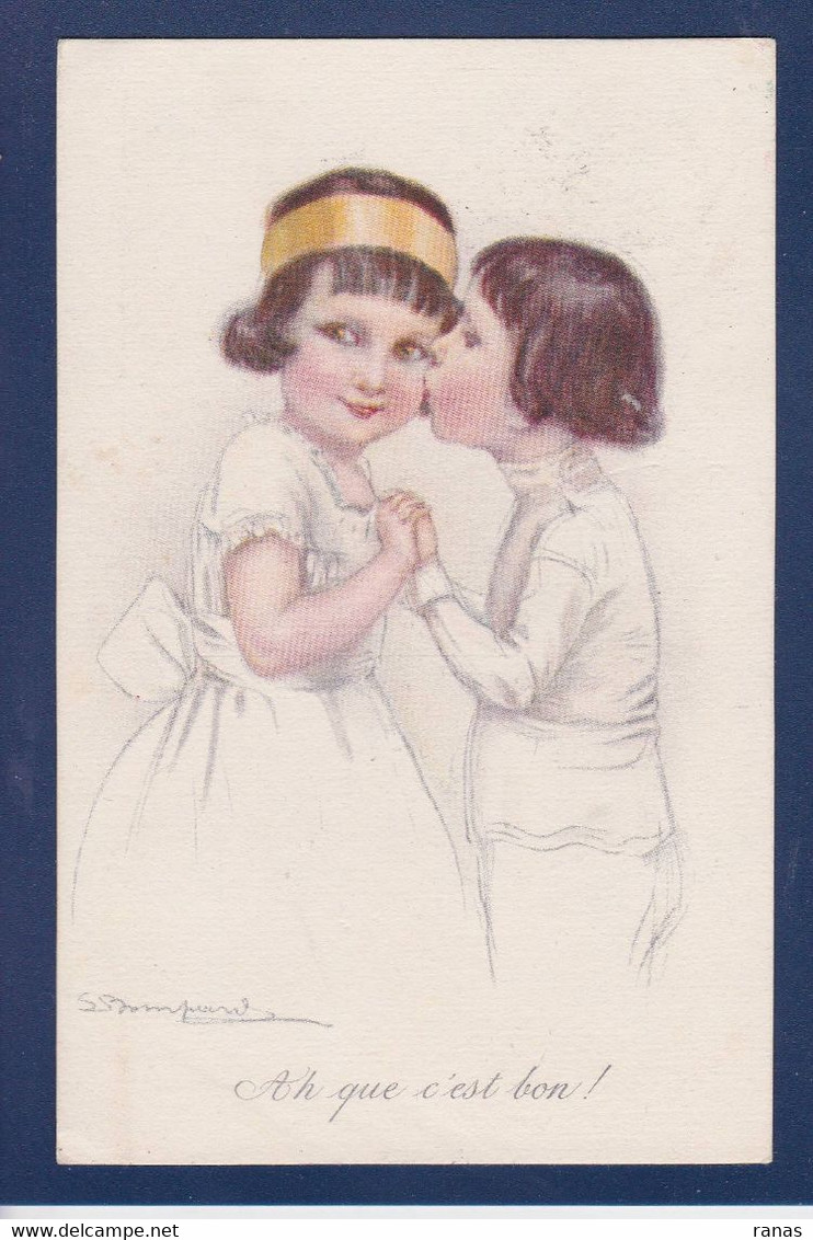 CPA BOMPARD Enfant Illustrateur Italien Art Déco Femme Woman Circulé 920-5 - Bompard, S.