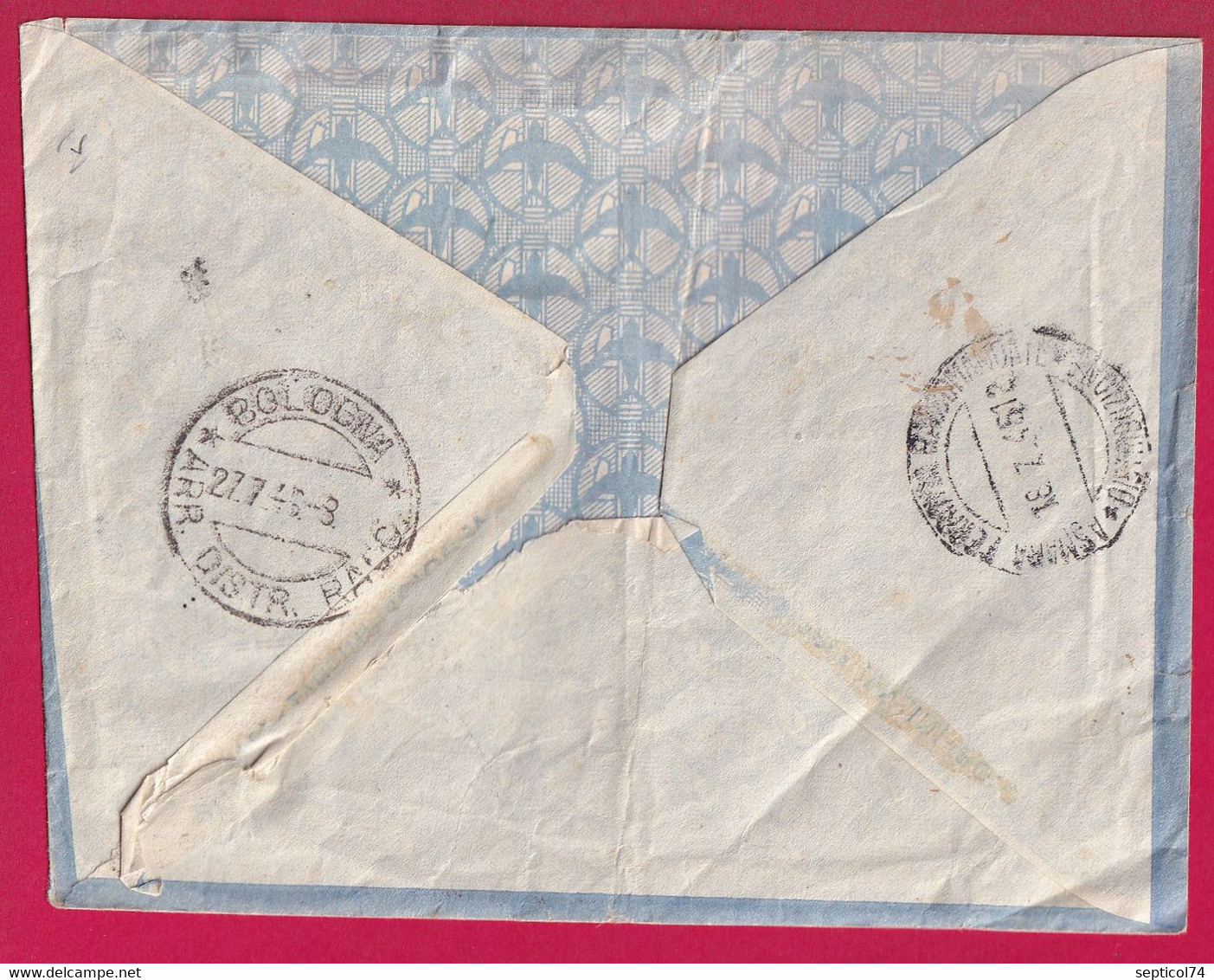 MASAWA ERITREA RECOMMANDE 1946 VIA ALA LITTORIA SURCHARGE MEF TIMBRE ANGLAIS BOLOGNA ITALIE ITALIA LETTRE COVER - Eritrée