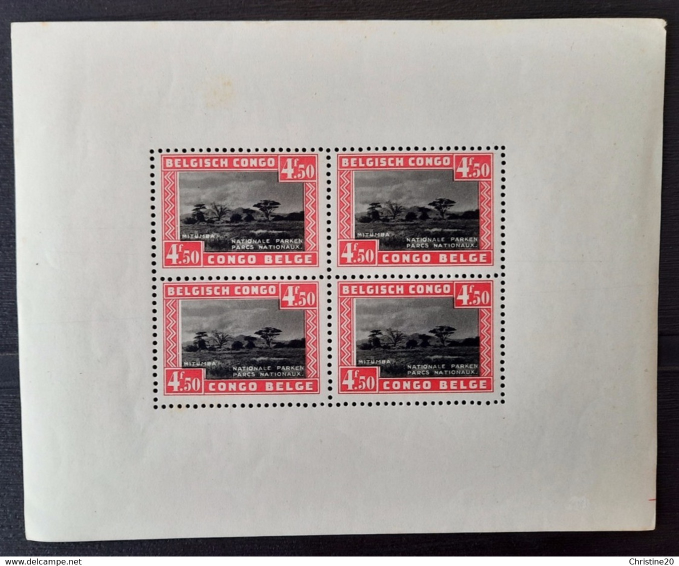 Congo Belge 1937 BF 1 **TB - Blocks & Sheetlets