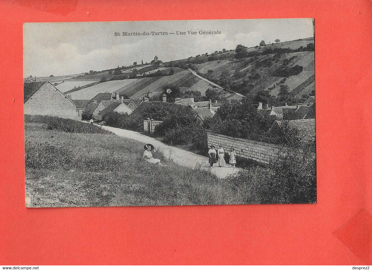 95 SAINT MARTIN DU TERTRE Cpa Animée Une Vue Générale - Saint-Martin-du-Tertre