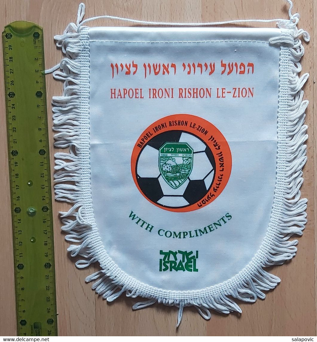 Hapoel Rishon LeZion Israel Football Club SOCCER, FUTBOL, CALCIO PENNANT, SPORTS FLAG SZ74/40 - Apparel, Souvenirs & Other