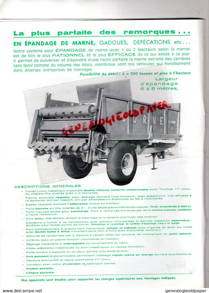 62-CAMPAGNE LES HESDIN-80-VRELY ROSIERES EN SANTERRE-RARE PROSPECTUS PUBLICITE ANTOINE CORNE  TRACTEUR-AGRICULTURE - Agricoltura