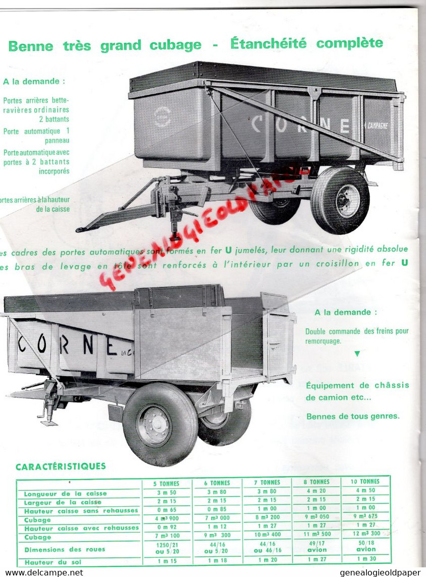 62-CAMPAGNE LES HESDIN-80-VRELY ROSIERES EN SANTERRE-RARE PROSPECTUS PUBLICITE ANTOINE CORNE  TRACTEUR-AGRICULTURE