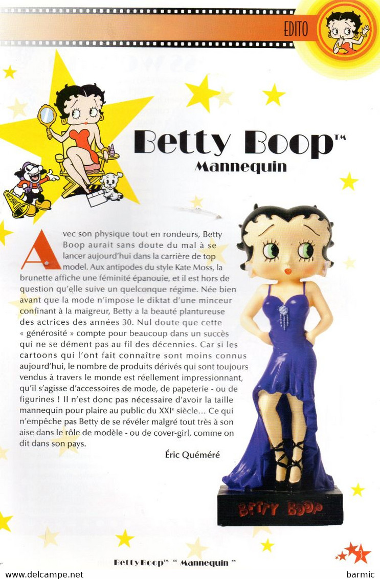 FIGURINE BETTY BOOP,  MANNEQUIN  N°14  AVEC SON LIVRET DE 18 PAGES REF 6067