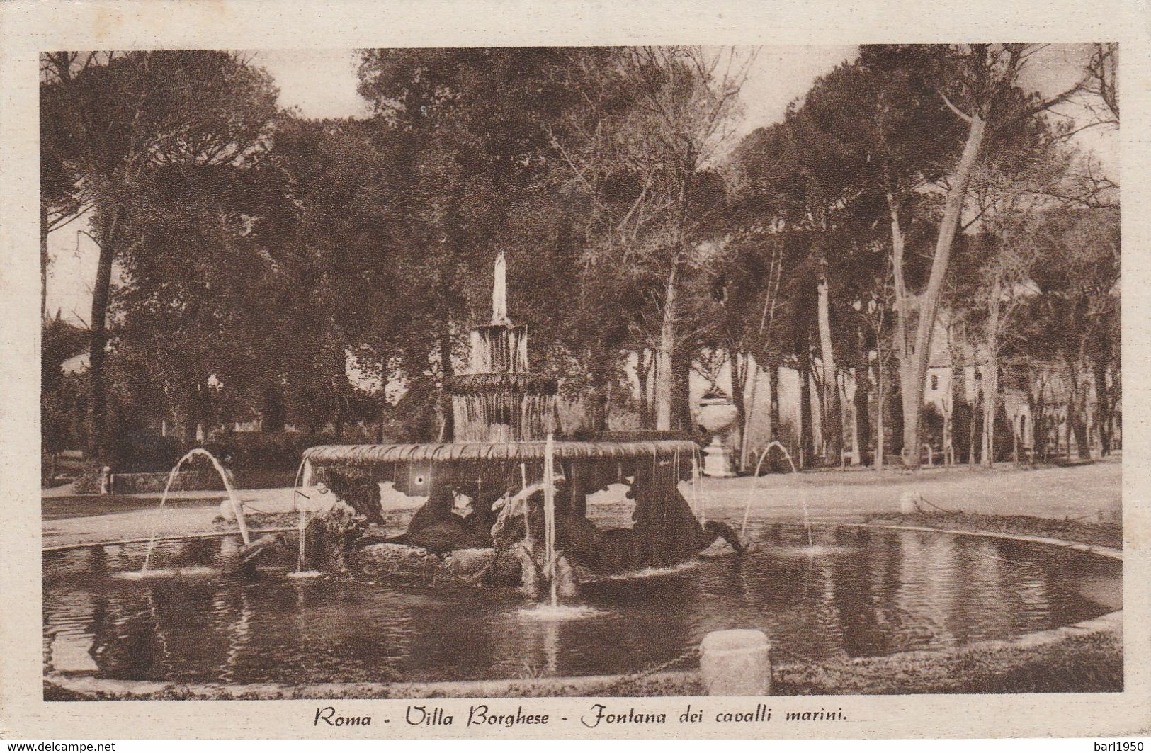 ROMA -  Villa Borghese - Fontana Dei Cavalli Marini - Parks & Gärten