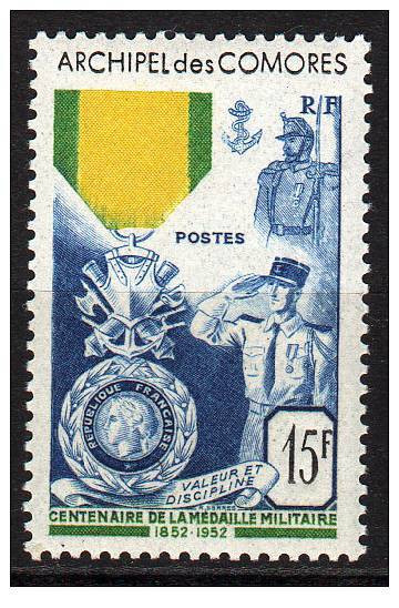 COMORES N° 12 X Centenaire De La Médaille Militaire Trace De Charnière Sinon TB - Autres & Non Classés