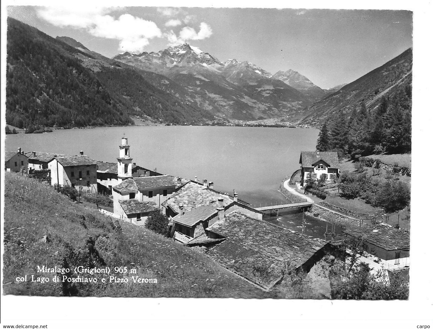 Miralago (Grigioni) 965m. Col Lago Di Poschiavo E Pizzo Verona. - Poschiavo