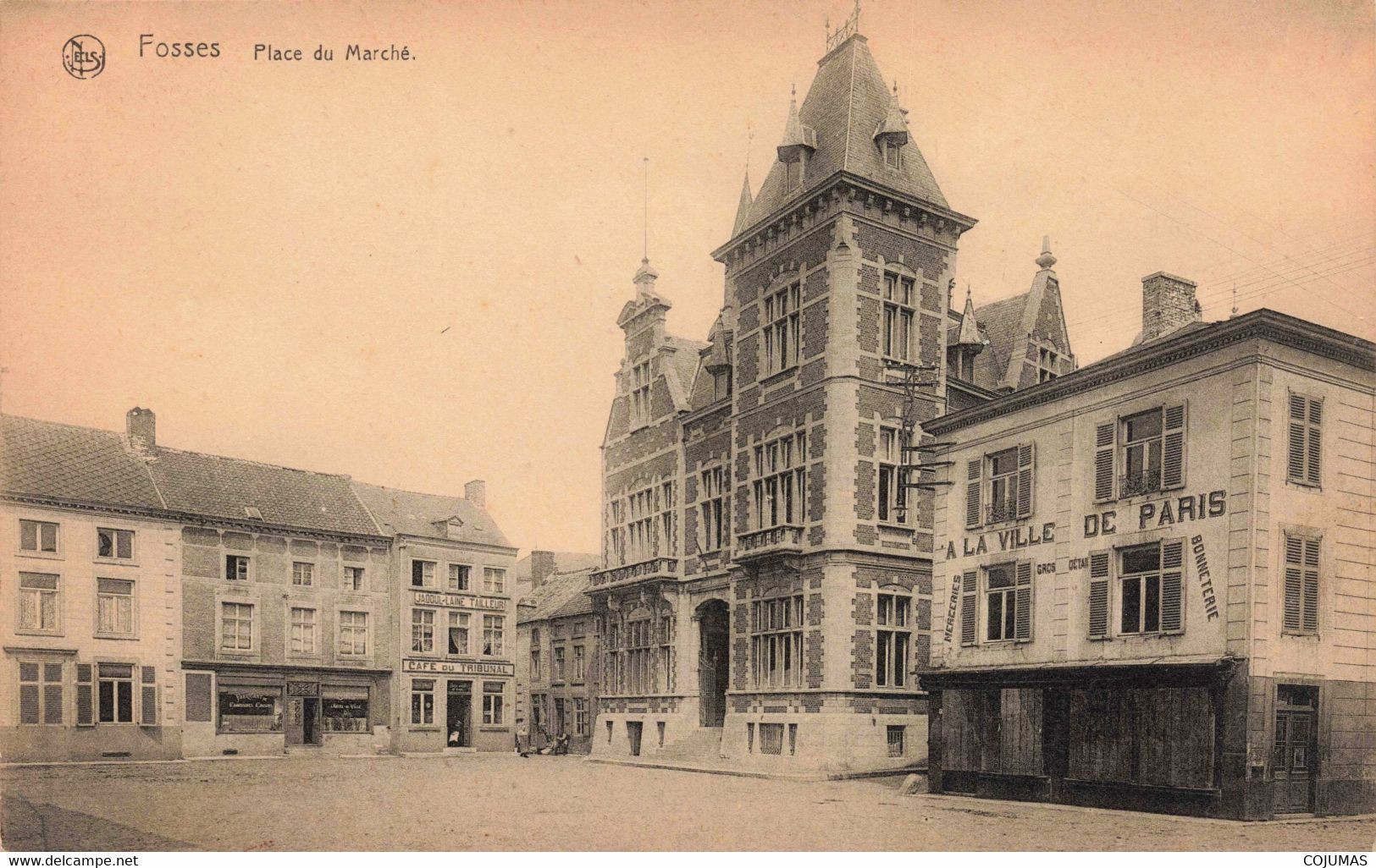 BELGIQUE - S11775 - Fosses - Place Du Marché - A La Ville De Paris - Café Du Tribunal - L5 - Fosses-la-Ville