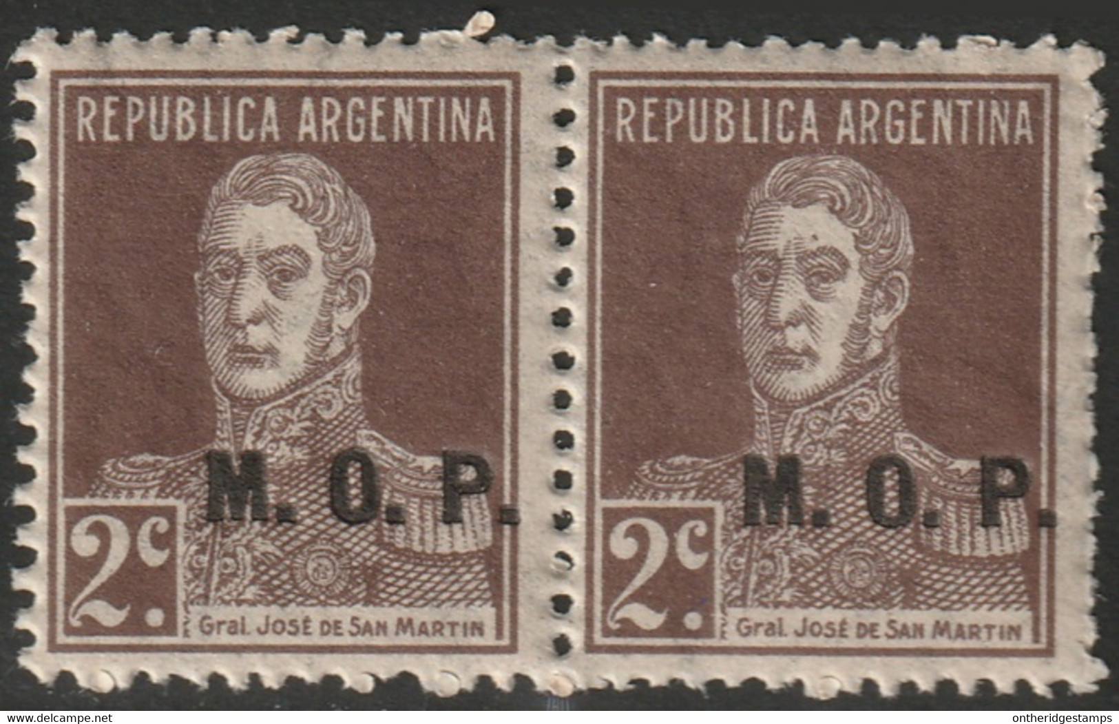 Argentina 1923 Sc OD292  Official Pair MNH** - Service