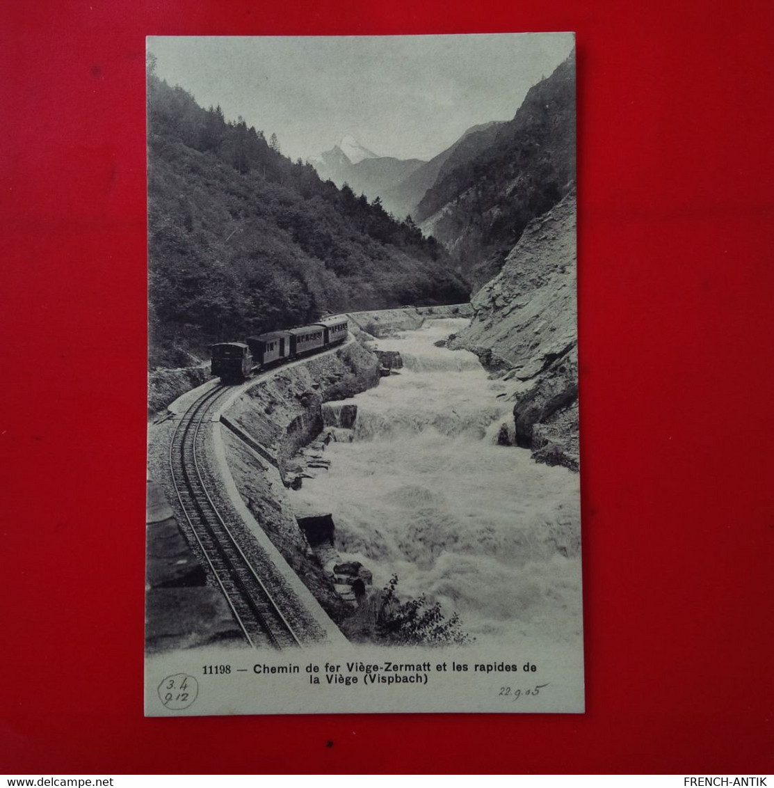 CHEMIN DE FER VIEGE ZERMATT ET LES RAPIDES DE LA VIEGE - Viège