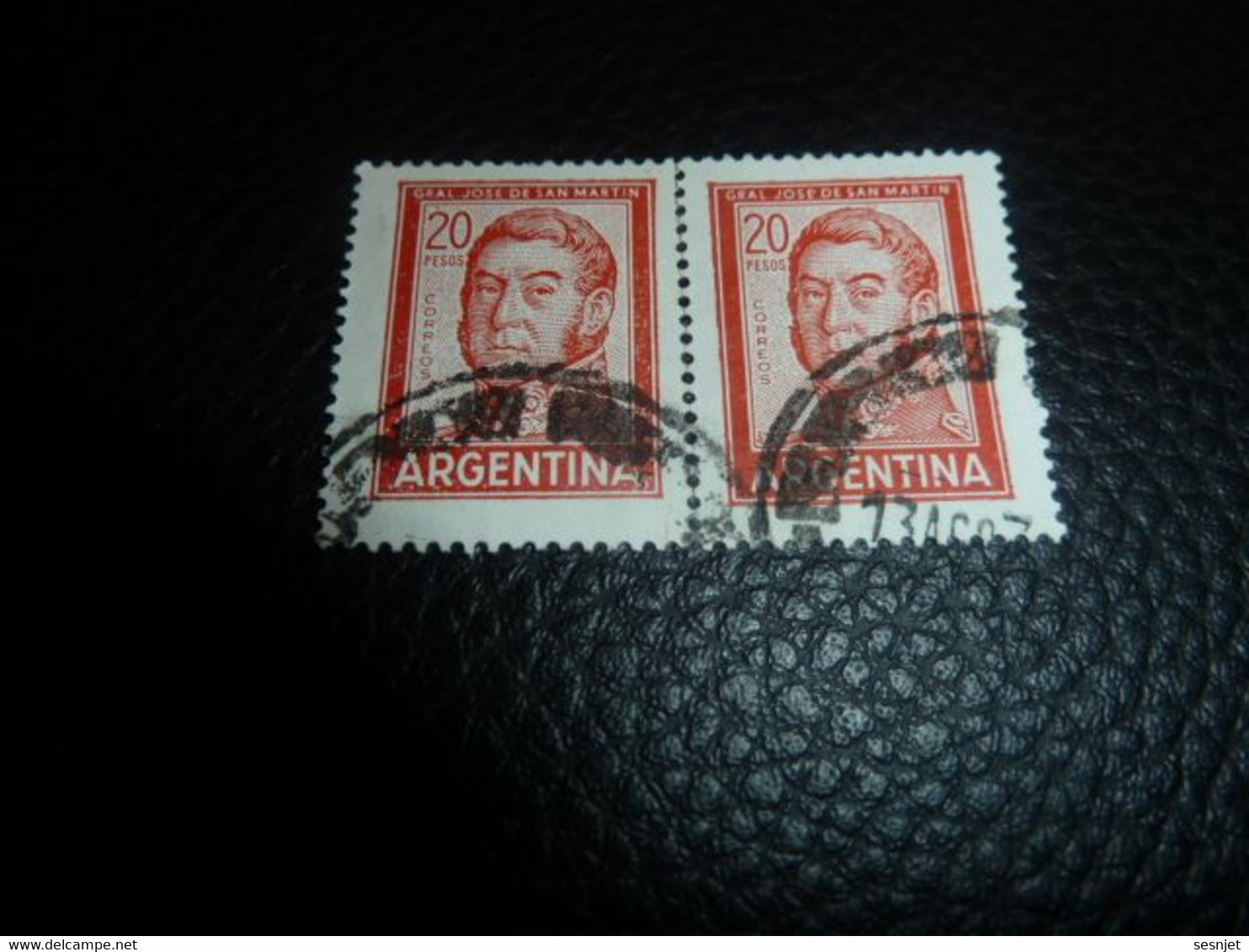 Argentina - Général José De San Martin - 20 Pesos - Yt 781 - Rouge - Double Oblitérés - Année 1965 - - Used Stamps