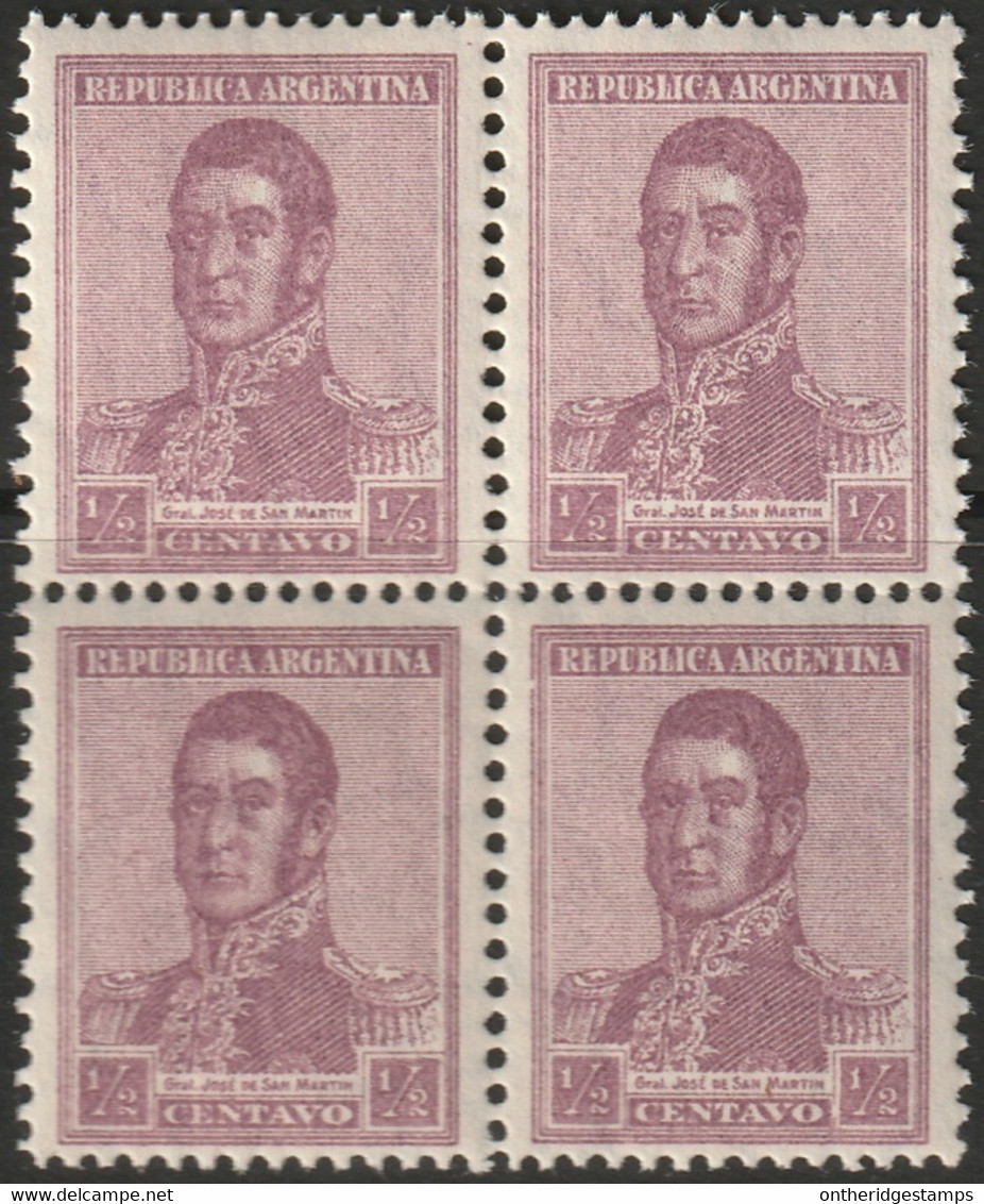 Argentina 1922 Sc 304B  Block MNH** - Unused Stamps