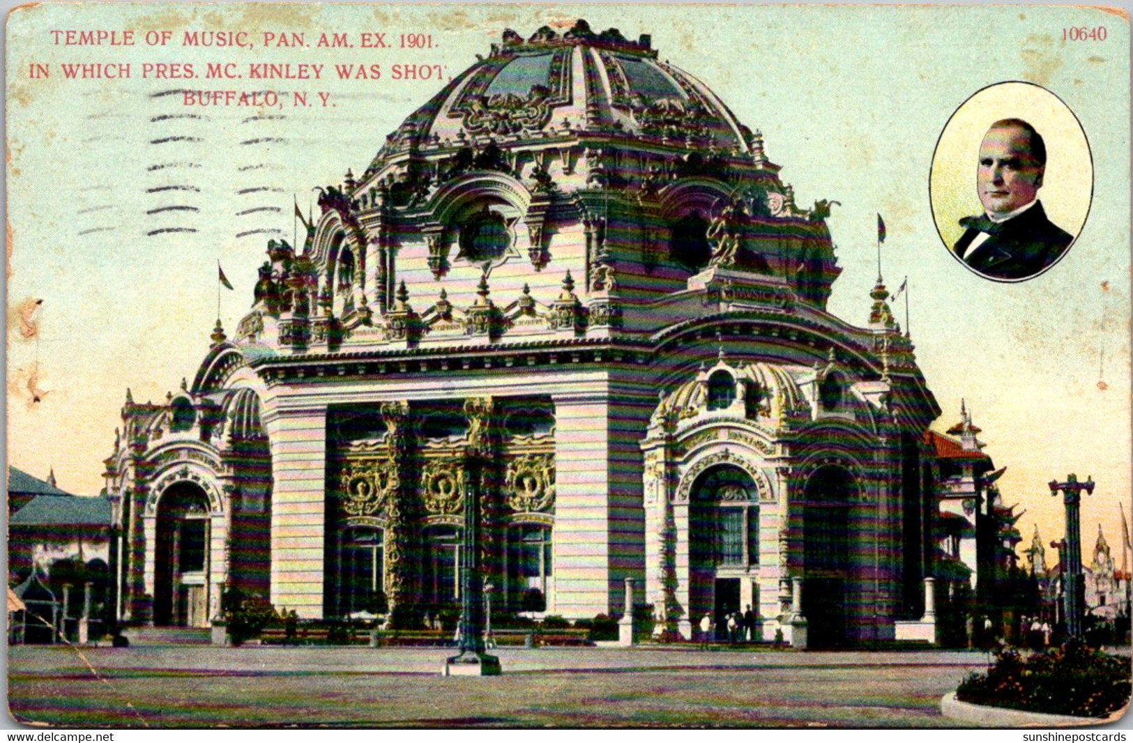 New York Buffalo Temple Of Music Where President McKinley Was Shot 1910 - Buffalo