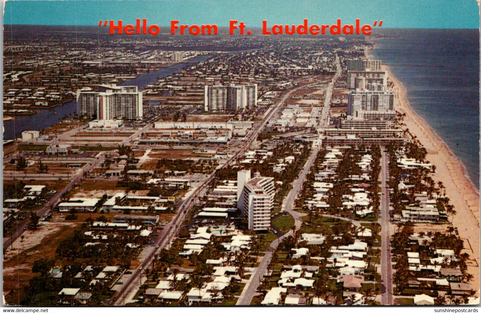 Florida Fort Lauderdale Beach Aerial View Looking North - Fort Lauderdale